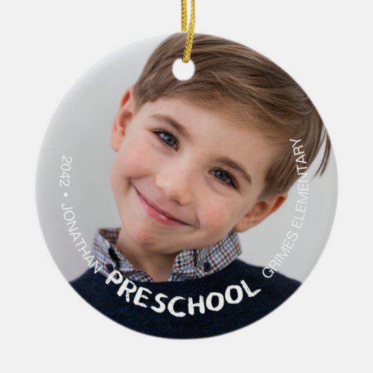 Preschool Keepsake Foto Keramisch Ornament (Voorkant)