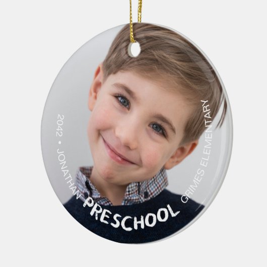 Preschool Keepsake Foto Keramisch Ornament (Links)
