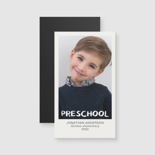 Preschool Keepsake foto magneet (Voorkant / Achterkant)