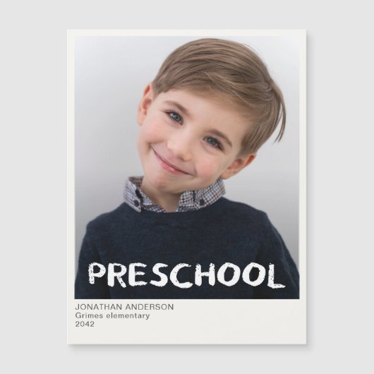 Preschool Keepsake foto magneet (Voorkant)