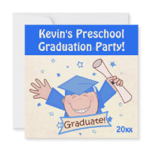 Preschool Kindergarten Afstudeerder Party Invitati