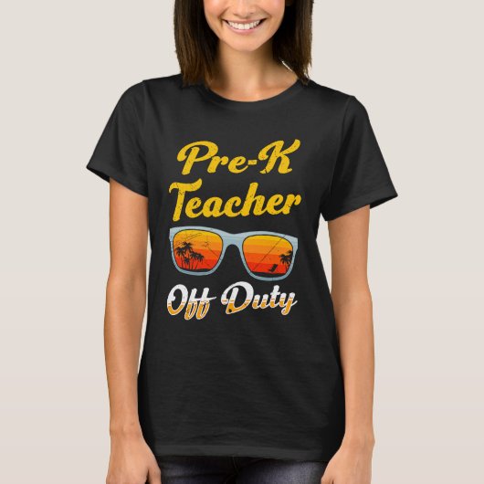 Preschool kindergarten educator off duty teacher   t-shirt (Voorkant)