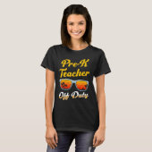 Preschool kindergarten educator off duty teacher   t-shirt (Voorkant volledig)