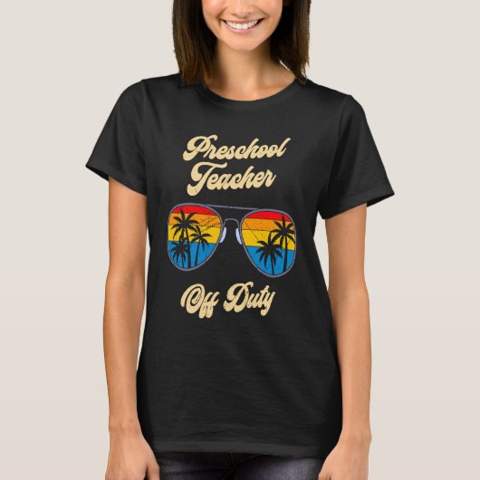 Preschool kindergarten educator off duty teacher t-shirt (Voorkant)