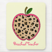 Preschool leraar leopard print Apple Muismat (Voorkant)