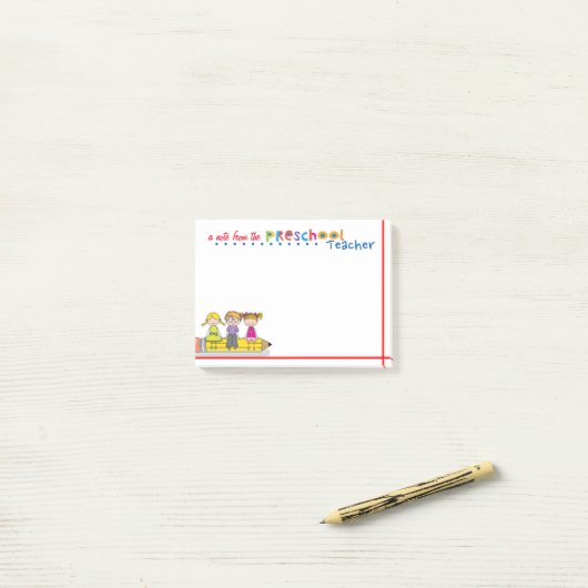 Preschool leraar Post-it Notes (Op bureau)