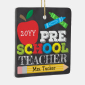 Preschool leraar pre-K Keepomwille Bright Keramisch Ornament (Rechts)