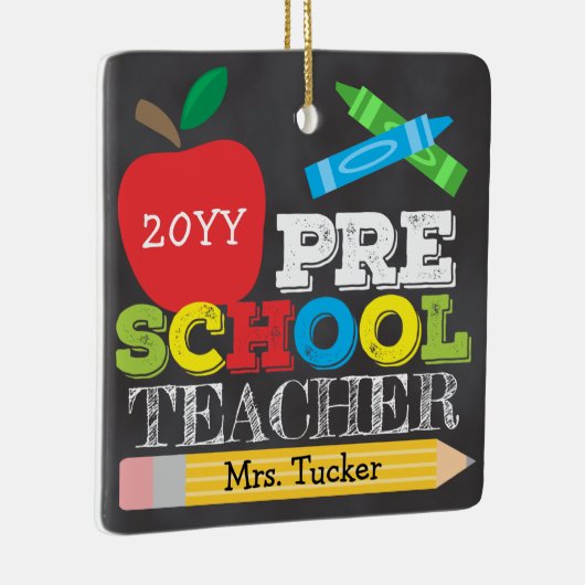 Preschool leraar pre-K Keepomwille Bright Keramisch Ornament (Rechts)