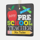 Preschool leraar pre-K Keepomwille Bright Keramisch Ornament (Links)