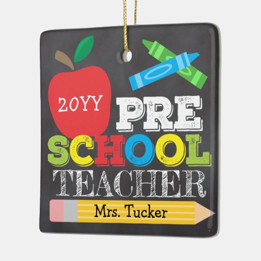 Preschool leraar pre-K Keepomwille Bright Keramisch Ornament (Links)