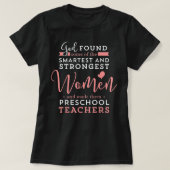Preschool leraar Sterke Slimme God Christelijke Je T-shirt (Design voorkant)