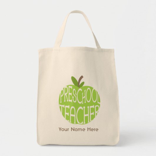 Preschool leraar tas - Green Apple (Voorkant)