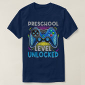 Preschool Level Unlocked Video Games Kids Back To  T-shirt (Design voorkant)