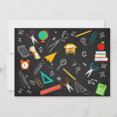 Preschool Photo Afstuderen Chalkboard Kaart (Achterkant)