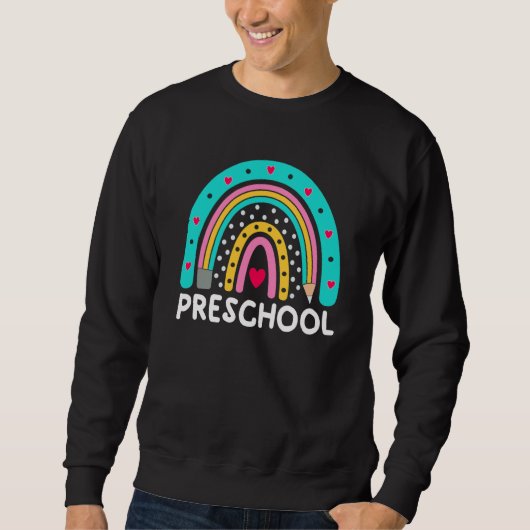 Preschool Rainbow Back To School Girls Boys Teache Trui (Voorkant)