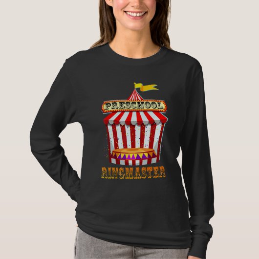 Preschool Ringmaster Teacher Circus Carnival Back T-shirt (Voorkant)