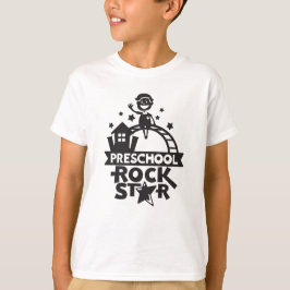 Preschool Rock Star Cute Kinder Illustratie T-shirt