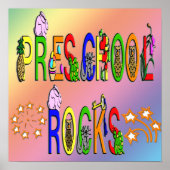 Preschool Rocks - Poster met sterren (Voorkant)