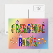 Preschool Rocks - Stars Briefkaart (Voorkant / Achterkant)