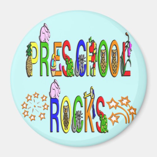 Preschool Rocks - Stars Magneet (Voorkant)