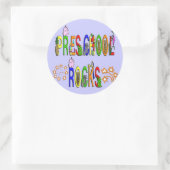 Preschool Rocks - Stars Ronde Sticker (Tas)