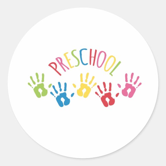 Preschool Ronde Sticker (Voorkant)
