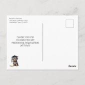 Preschool Scruffy Puppy Dank u Post Kaart (Achterkant)