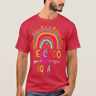 Preschool Squad leraar Student Rainbow vorige dag T-shirt