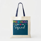 Preschool Squad Pre K Teacher Studenteam Terug Tote Bag (Voorkant)