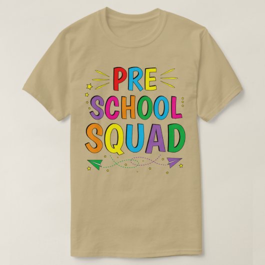 Preschool Squad PreK terug naar school T-shirt (Design voorkant)