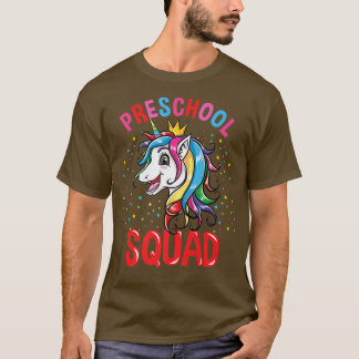 Preschool Squad unicorn Girls terug naar school T-shirt