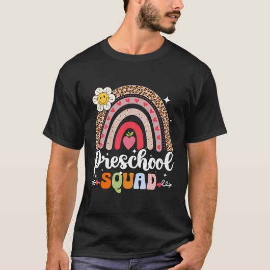 Preschool Squad Welkom terug naar school Regenboog T-shirt (Voorkant)