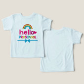 Preschool T-shirt - First Day Preschool T-shirts  (Ontwerp Voorkant & Achterkant)