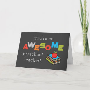 Preschool Teacher Appreciation Day Books Geweldige Kaart