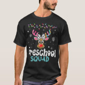 Preschool Teacher Christmas Preschool Squad Reinde T-shirt (Voorkant)