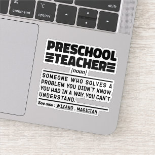 Preschool Teacher Noun Educator Waardering Schatti Sticker