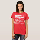 Preschool Teacher Noun Educator Waardering Schatti T-shirt (Voorkant volledig)
