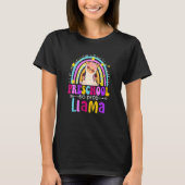 Preschool Teacher Rainbow No Prob Llama 100 Days o T-shirt (Voorkant)