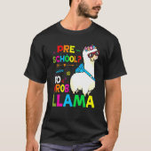 Preschool Teacher Rainbow No Prob Llama 100th Day  T-shirt (Voorkant)