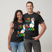 Preschool Teacher Rainbow No Prob Llama 100th Day T-shirt (Unisex)
