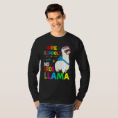 Preschool Teacher Rainbow No Prob Llama 100th Day T-shirt (Voorkant volledig)