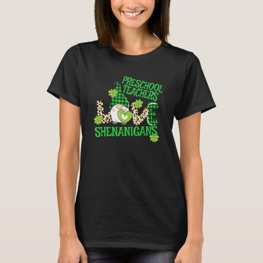 Preschool Teacher St Patricks Day PreK Shenanigans T-shirt (Voorkant)