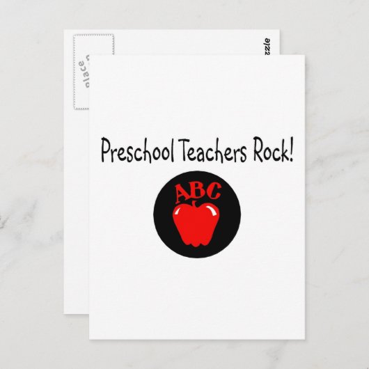Preschool Teachers Rock Briefkaart (Voorkant / Achterkant)