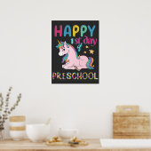 Preschool Unicorn First Day Of School Poster (Keuken)