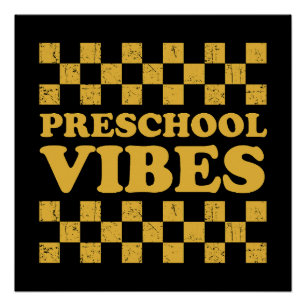 Preschool vibes eerste schooldag perfect poster