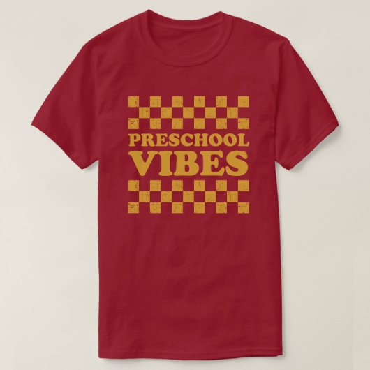 Preschool vibes eerste schooldag t-shirt (Design voorkant)