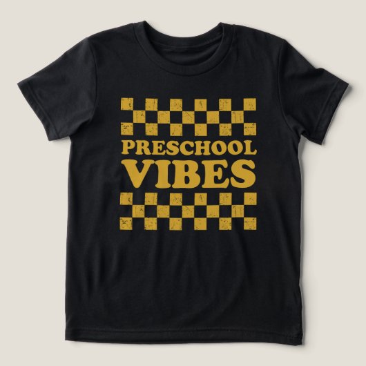 Preschool vibes eerste schooldag Tri-Blend shirt (Design voorkant)
