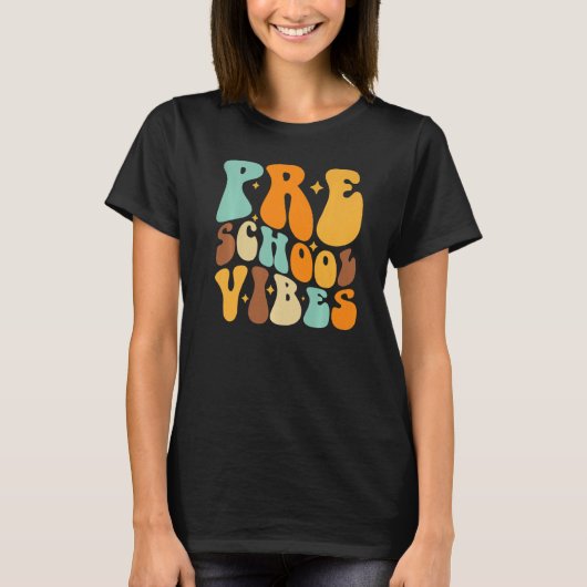 Preschool Vibes First Day Of School Back To School T-shirt (Voorkant)