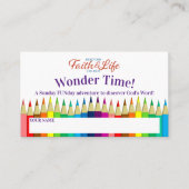 Preschool Zondagsschool Jeugdstimulans Punch Visitekaartje (Voorkant)