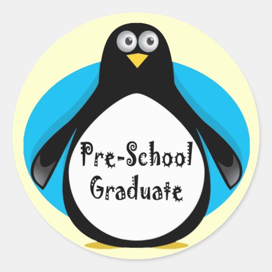 Preschoolse Afstuderen cadeaus Ronde Sticker (Voorkant)